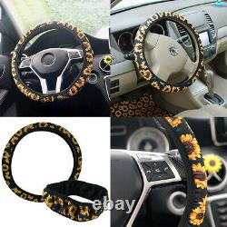 Cute Owl Car Seat Covers Full Set Combo with Floor Mats Steering Wheel Cover