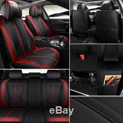 Deluxe Car Seat Covers And Steering Wheel Sets Cushion Protector Universal Sport