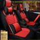 Deluxe Microfiber Leather Car 5 Seat Cover Front+rear+steering Wheel All Season