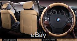Deluxe soft and comfortable Leather Car Seat Cushion 14pc+steering wheel cover