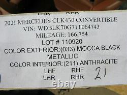 Designo 98-03 Mercedes W208 Clk320 Clk430 Clk55 Seat Front Rear Door Panel Set