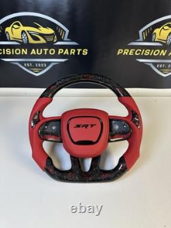 Dodge Charger Challenger Chrysler 300 Forged Carbon Fiber Steering Wheel (red)