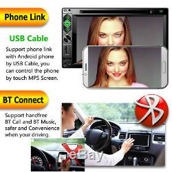Double 2Din Car Bluetooth DVD Player HD Touch Display + Steering Wheel Control