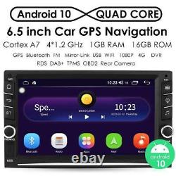 Double DIN Android 10.0 Car Stereo Radio GPS Navigation Bluetooth withCarplay6.5