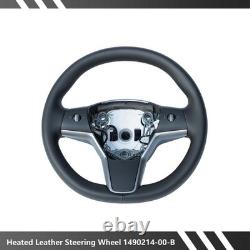 Driver Heated Leather Steering Wheel 1490214-00-B Fit for Tesla Model 3 Y USA