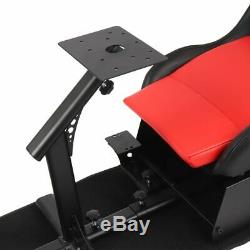 Driving Simulator Cockpit Racing Seat With Steering Wheel Stand & Gear Mount Kit