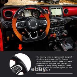 Dry Carbon Fiber Heated Steering Wheel For Jeep Wrangler JL/JT withHeated 18-23