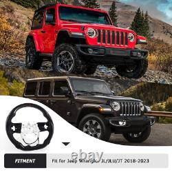 Dry Carbon Fiber Heated Steering Wheel For Jeep Wrangler JL/JT withHeated 18-23