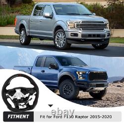Dry Carbon Fiber Steering Wheel For Ford F150 Raptor 2015-2020 withHeated D-Type