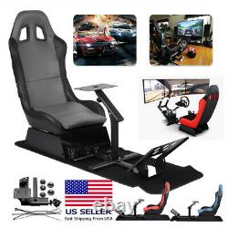 Evo-lution Simulator Cockpit Steering Wheel Stand Racing Seat Gaming Chair New