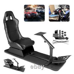 Evolution Simulator Cockpit Steering Wheel Stand Racing Seat Gaming Chair in USA