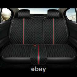Fashion 11pcs 5-Sit Leather Car Seat Cover Protector Front Rear Universal Set US