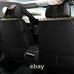 Fashion 11pcs 5-Sit Leather Car Seat Cover Protector Front Rear Universal Set US