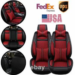 Fashion Linen & Leather Luxury Car Seats Cover Universal Auto Decor Cushion Set