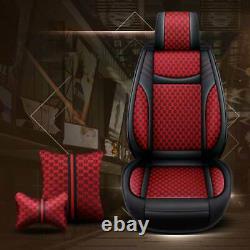 Fashion Linen & Leather Luxury Car Seats Cover Universal Auto Decor Cushion Set