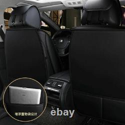Fashion Linen & Leather Luxury Car Seats Cover Universal Auto Decor Cushion Set