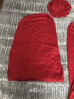 Ferrari 458/488 New Seat Covers & Steering Wheel Cover Set Red With Horse Logos