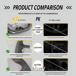 Fit For 2015-2017 Ford Mustang GT HYDRO DIP Carbon Fiber Steering Wheel Red Line