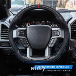 Fit Ford F150 F-150 Raptor Real Carbon Fiber Steering Wheel 2015-2020 Manual