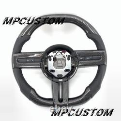 Flat Top Carbon Fiber Steering Wheel Fit For Ford Mustang V6 V8 GT 2007