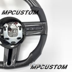 Flat Top Carbon Fiber Steering Wheel Fit For Ford Mustang V6 V8 GT 2007