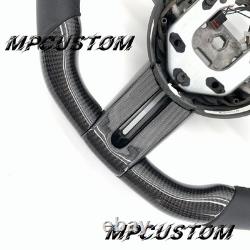 Flat Top Carbon Fiber Steering Wheel Fit For Ford Mustang V6 V8 GT 2007