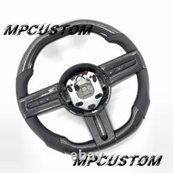 Flat Top Carbon Fiber Steering Wheel Fit For Ford Mustang V6 V8 GT 2007