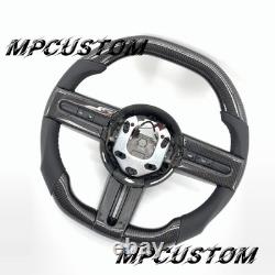 Flat Top Carbon Fiber Steering Wheel Fit For Ford Mustang V6 V8 GT 2007