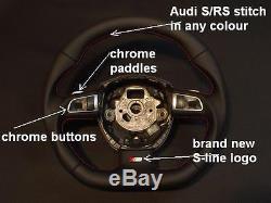 Flat bottom AUDI A3 S3 A4 A5 S4 S5 A6 S6 SEAT steering wheel S- line AT