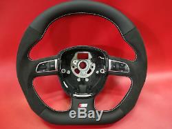 Flat bottom Alcantara AUDI A3 A4 A5 A6 A8 S4 S5 S6 SEAT steering wheel S- line