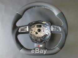Flat bottom Alcantara AUDI A3 A4 A5 S4 S5 A6 S6 RS SEAT steering wheel S-line