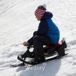 Flexible Flyer PT Blaster Plastic Steering Snow Ski Sled with Brakes and Seat