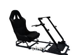 Folding Driving Games Sim Chair Racing Seat Console PC VR Gaming Steering Wheel