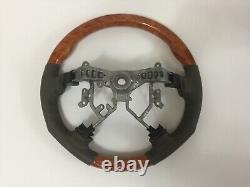 For'2003-'2009 LEXUS GX470 Wooden Steering Wheel Beige LEATHER SPORT Type