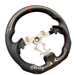 For 2008-2013 Infiniti G37 G-37 Sedan Steering Wheel Real Carbon Fiber