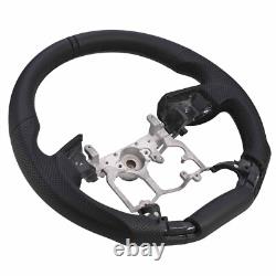 For 2014-2021 Toyota Tundra Customized Steering Wheel Replacement Black Leather