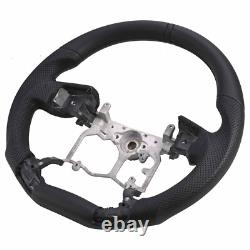 For 2014-2021 Toyota Tundra Customized Steering Wheel Replacement Black Leather