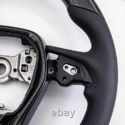 For 2022-2024 Toyota Camry Black Leather Black Carbon Fiber Steering Wheel