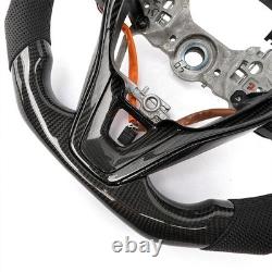 For 2022-2024 Toyota Camry Black Leather Black Carbon Fiber Steering Wheel
