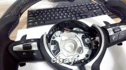 For BMW F10 F11 F18 F90 F01 F12 M5 M6 M7 5-7 Series Carbon Fiber Steering Wheel