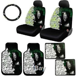 For FORD New DC Comic Joker Car Seat and Steering Wheel Cover Mats