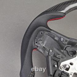 For Ford F150 Real Carbon Fiber Sport Steering Wheel 2015-2020 Manual No Heated