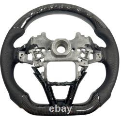 For Honda Accord 18-22 10th Customized Carbon Fiber Steering Wheel Black Leather