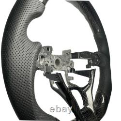 For Honda Accord 18-22 10th Customized Carbon Fiber Steering Wheel Black Leather