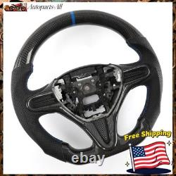 For Honda Fit GE8 2009-2014 Custom Real Carbon Fiber Steering Wheel Sport Mod