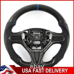 For Honda Fit GE8 2009-2014 Custom Real Carbon Fiber Steering Wheel Sport Mod