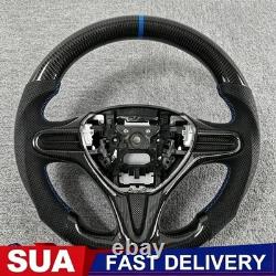 For Honda Fit GE8 2009-2014 Custom Real Carbon Fiber Steering Wheel Sport Mod