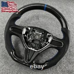 For Honda Fit GE8 2009-2014 Custom Real Carbon Fiber Steering Wheel Sport Mod For Honda Fit GE8 2009-2014 Custom Real Carbon Fiber Steering Wheel Sport Mod