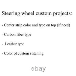 For Honda Fit GE8 2009-2014 Custom Real Carbon Fiber Steering Wheel Sport Mod