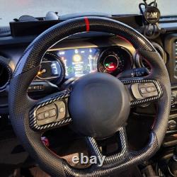 For Jeep Wrangler JL GLADIATOR Real Carbon Fiber Sport Steering Wheel 2018-2025